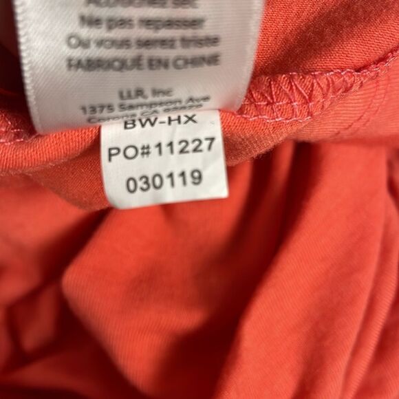 Lularoe XL Nicki Sleeveless Dress Solid Peach Coral Pockets Cotton Size Small - Picture 8 of 10